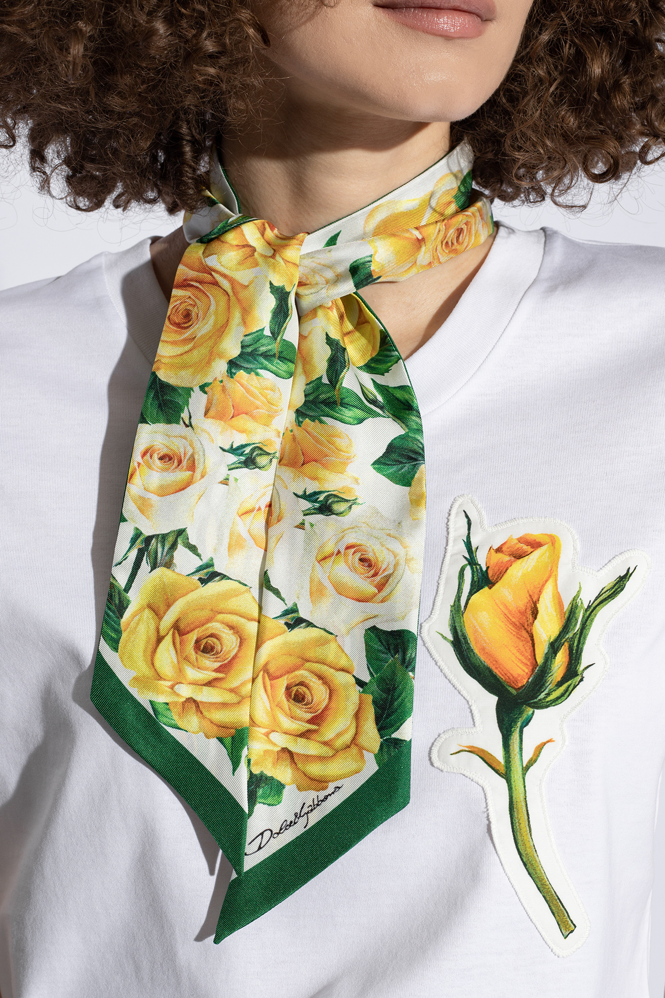 【関税＆送料込み】Dolce & Gabbana Silk Scarf Printed silk twill scarf in multicoloured - Dolce Gabbana
